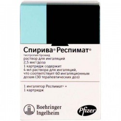 Спирива Респимат, р-р д/ингал. 2.5 мкг/доза 4 мл (60 доз) №1 картриджи в комплекте с ингалятором Респимат