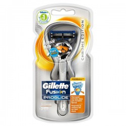 Станок для бритья, Gillette (Жиллет) Фьюжн проглайд флексбол + 2 сменные кассеты хром эдишн