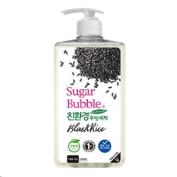 Средство для мытья посуды овощей и фруктов, Sugar Bubble (Шугар Баббл) 940 мл черный рис