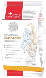 Соль для ванн, Доктор сольморей 900 г йодированная