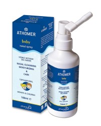 Спрей назальный, 0.9% 100 мл Athomer Isotonic Moisturizing & Care Baby Атомер Беби изотонический стерильный из морской воды для увлажнения и ухода для детей с рождения (медизделие)