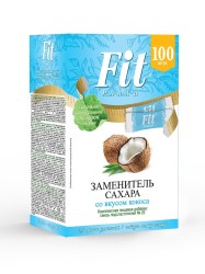 Заменитель сахара, Fit Parad (Фит Парад) 0.5 г №100 смесь подсластителей №20 со вкусом кокоса стики в коробке