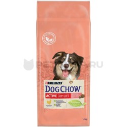 Сухой корм, Dog Chow (Дог Чау) 14 кг Актив для активных взрослых собак с курицей