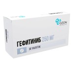 Гефитиниб, таблетки покрытые пленочной оболочкой 250 мг 30 шт